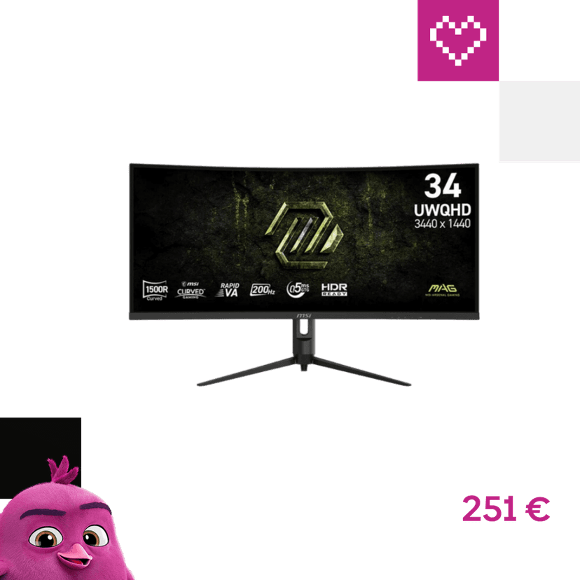 MSI MAG 342CQRF E20 herní monitor 34"