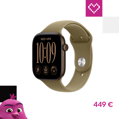 Apple Watch Series 12 (42mm) Tmavě bronzový hliník s olivovým sportovním remienkom M/L