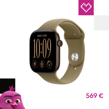 Apple Watch Series 12 Cellular (42mm) Tmavo bronzový hliník s olivovým športovým remienkom M/L