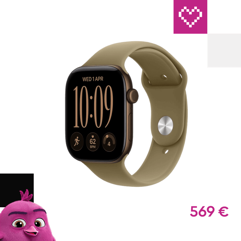 Apple Watch Series 12 Cellular (42mm) Tmavo bronzový hliník s olivovým športovým remienkom M/L