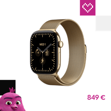 Apple Watch Series 12 Cellular (42mm) Zářivo zlatý titan so zářivo zlatým milánskym ťahom