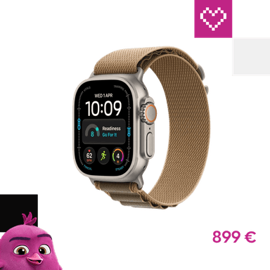 Apple Watch Ultra 4 49mm Prírodný titan s púštnym Alpským ťahom M