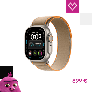 Apple Watch Ultra 4 49mm Prírodný titán s pieskovým Trailovým ťahom S/M