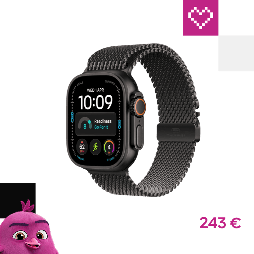 Apple Watch 49/46/45/44mm milánsky ťah z čierneho titánu M