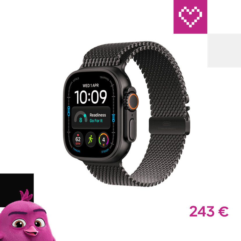 Apple Watch 49/46/45/44mm milánsky ťah z čierneho titánu L