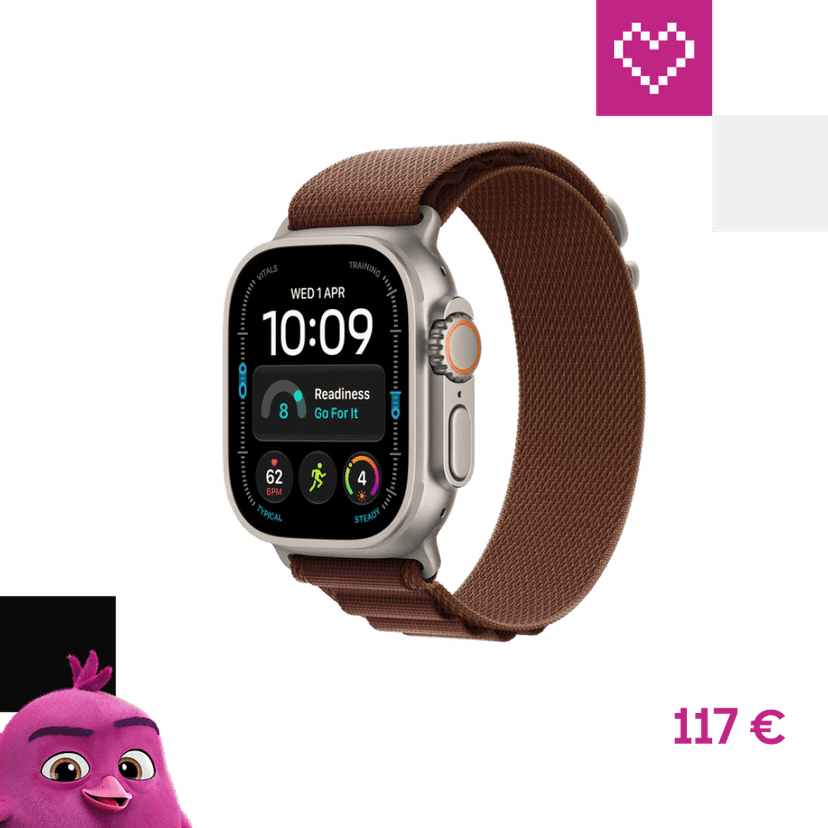 Apple Watch 49/46/45/44mm burgundsky červený alpský ťah z prírodného titánu M