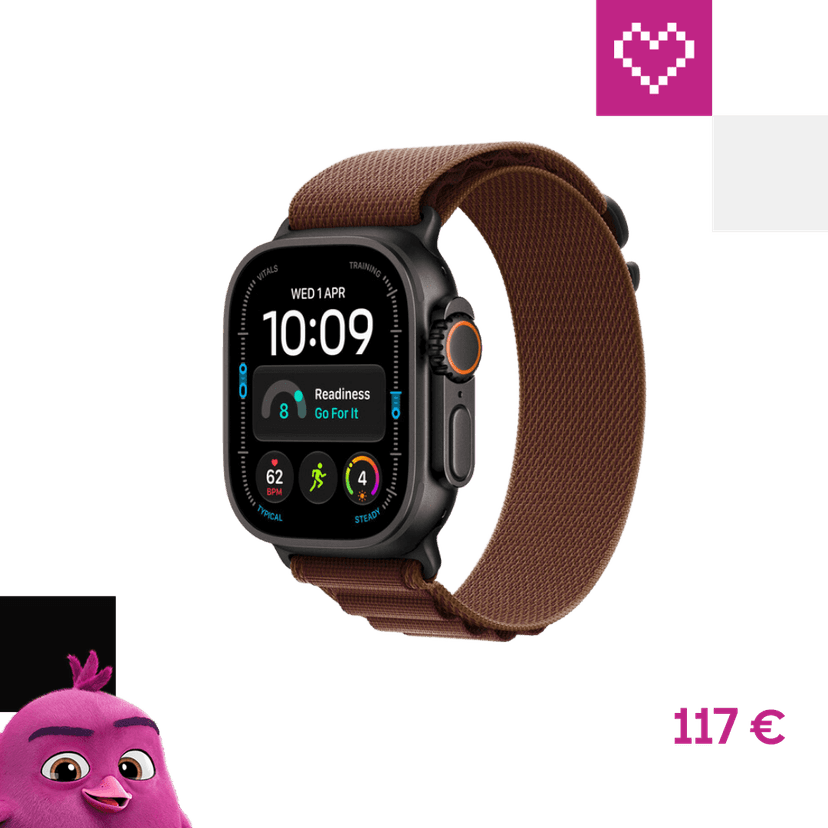 Apple Watch 49/46/45/44mm burgundsky červený alpský tah z čierneho titánu L