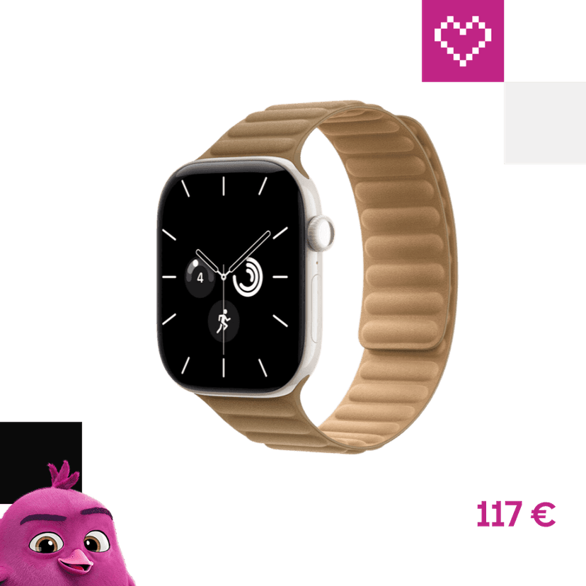 Apple Watch 49/46/45/44mm hnedobéžový magnetický ťah S/M