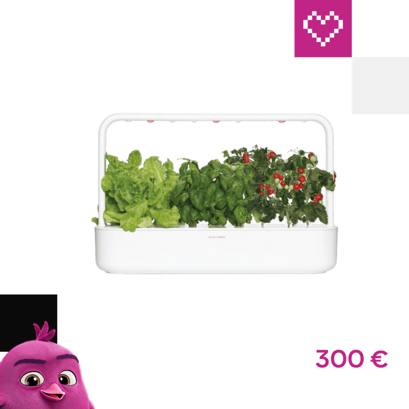 Click and Grow Smart Garden 9 chytrý květináč + 9ks kapslí se semínky bílý