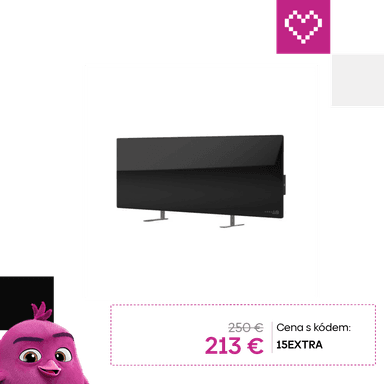 AENO GH2S inteligentný ohrievač 700W čierny
