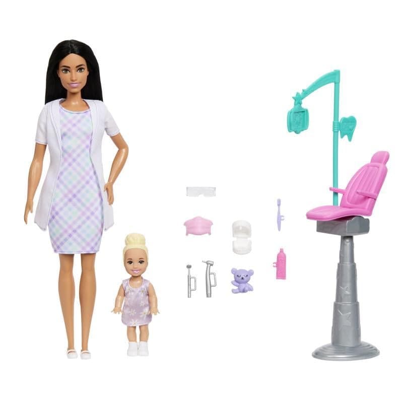 Mattel Barbie herný set povolania - zubárka čiernovláska 25JMK15