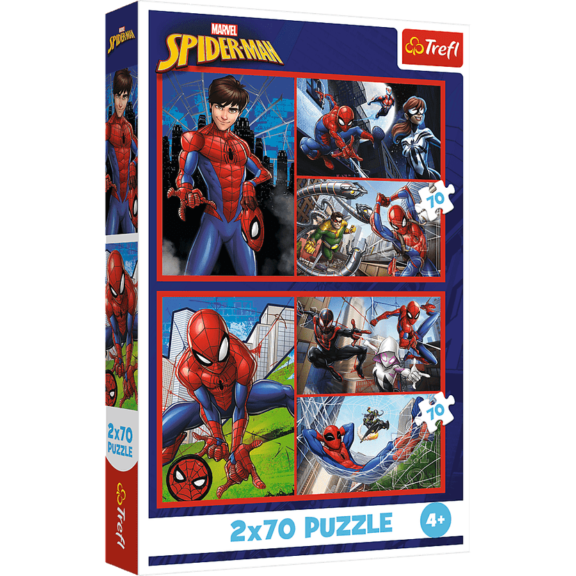 Trefl Puzzle 2x70 Spiderman / Pavúčie príbehy 34443