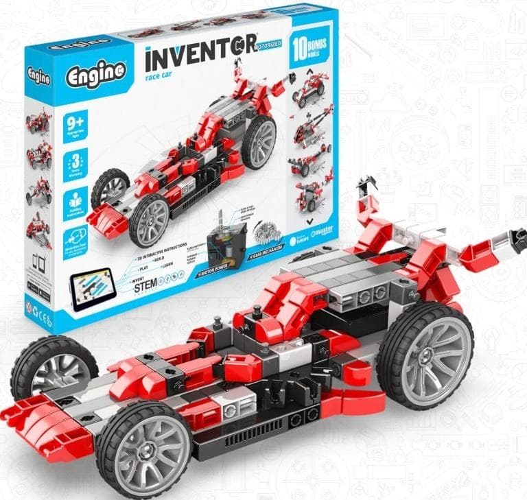 Engino INVENTOR MOTORIZED pretekárske auto s 10 bonusovými modelmi IN50