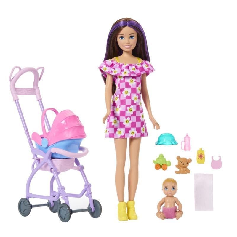 Mattel Barbie SKIPPER BABYSITTER pestúnka s kočíkom 25JJB42
