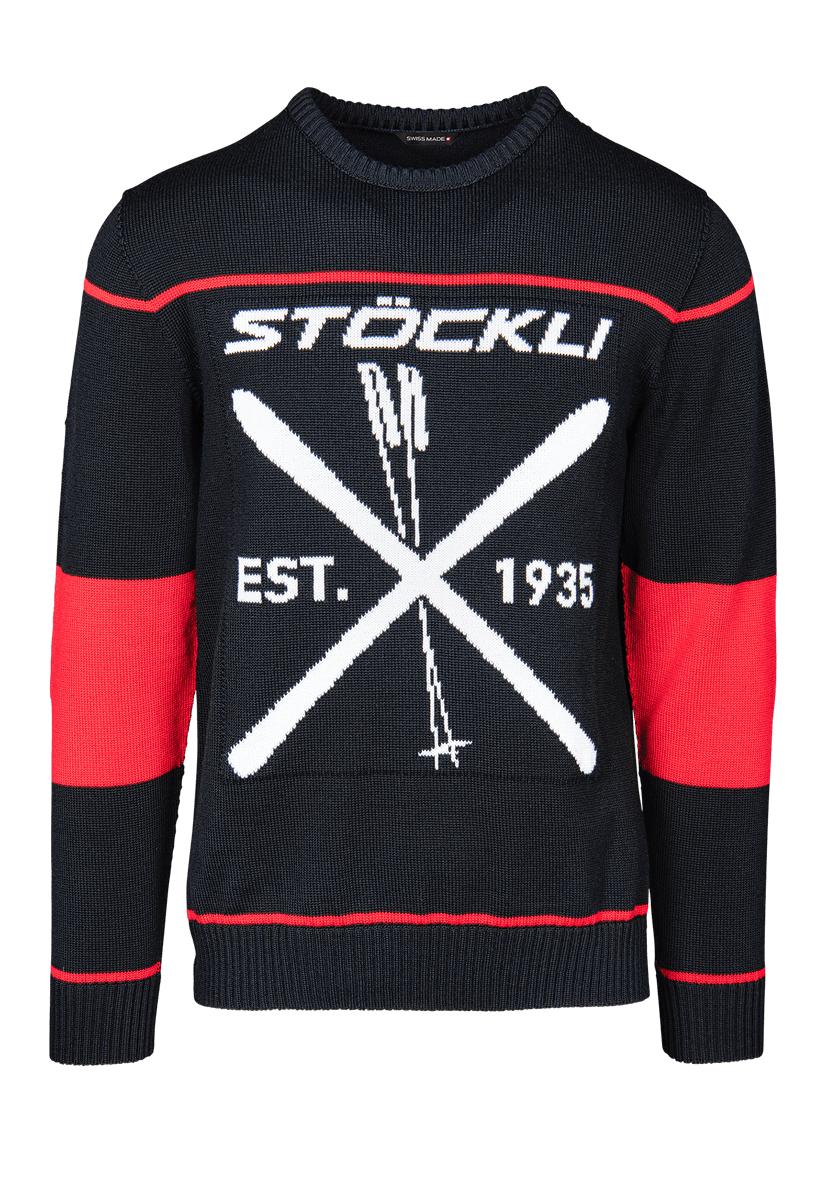 Stöckli Swiss Made Knitted Pullover 1935 S čierna