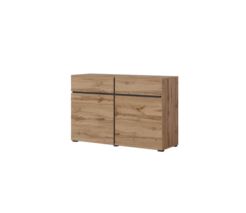 Helvetia Komoda BONIFACIO 2D2S, dub wotan/černá