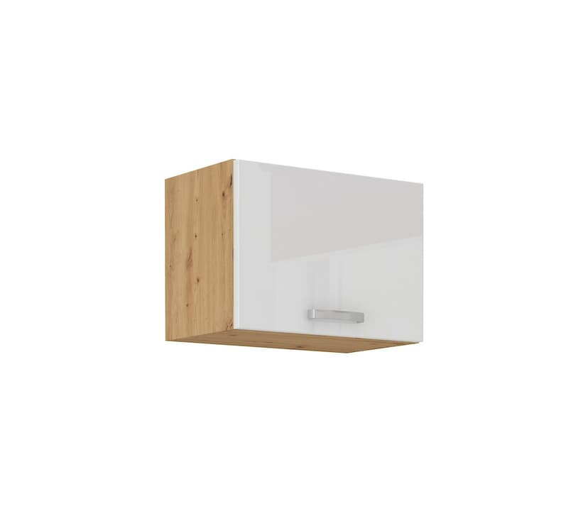 Lempert MEADOW, skříňka horní 50 GU-36 1F, korpus: dub artisan, dvířka: bílý lesk