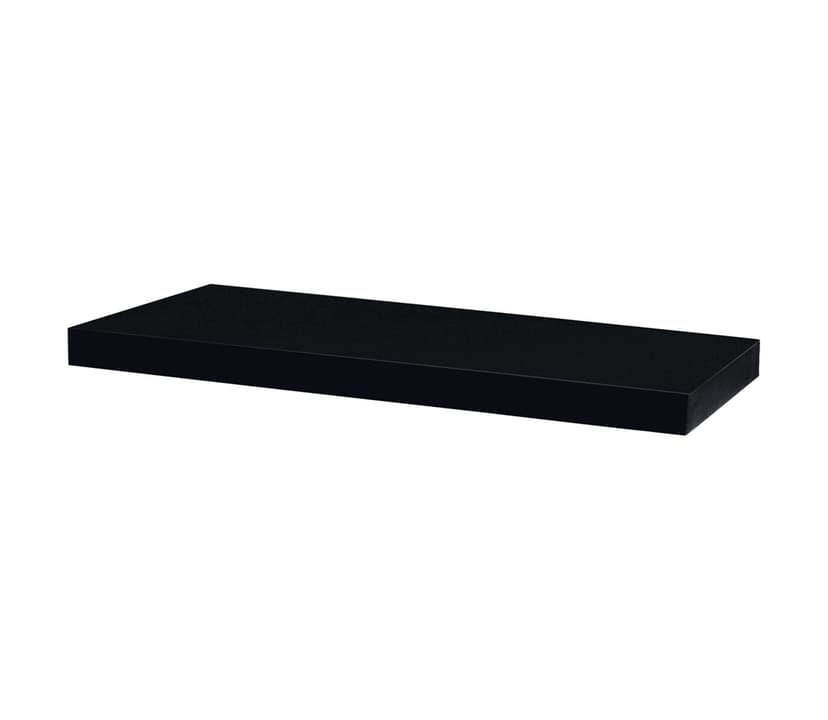 Autronic Nástěnná polička KALEB 60 cm, černý vysoký lesk