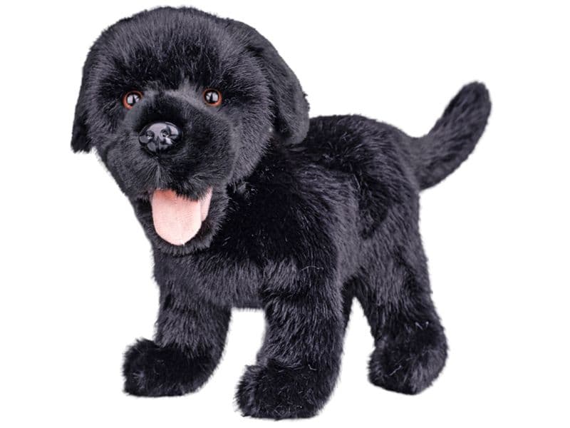 Mikro Labrador plyšový 23cm stojící černý