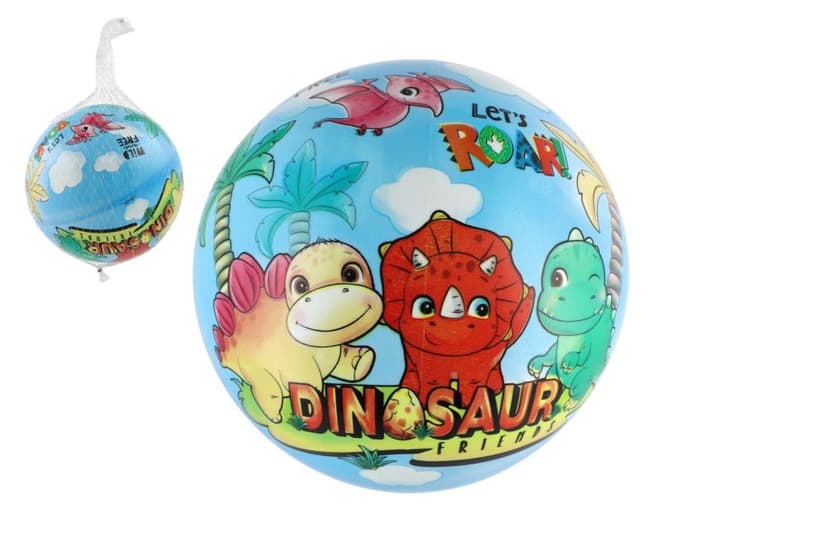 Teddies Míč Dinosauří kamarádi nafouknutý 23cm v síťce